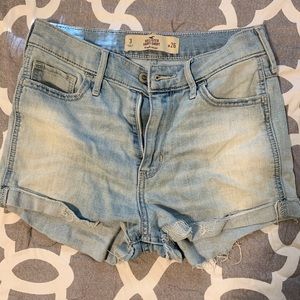 Hollister high rise denim shorts